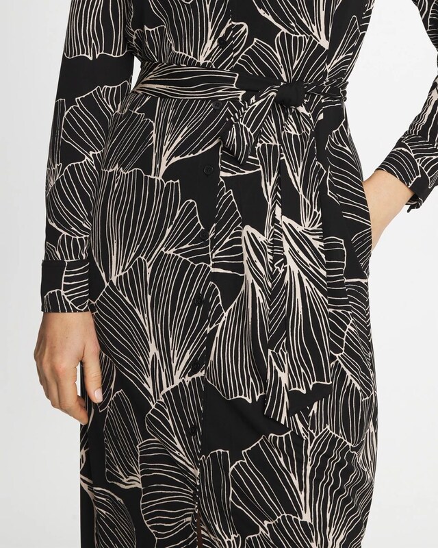 Printed Knit Shirtdress - image 4